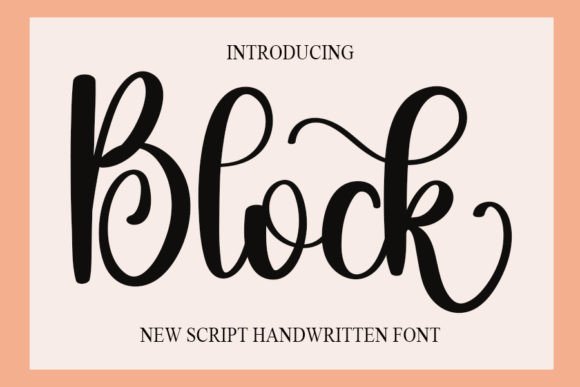 Block: A Versatile Script Font for Crafters and Creators