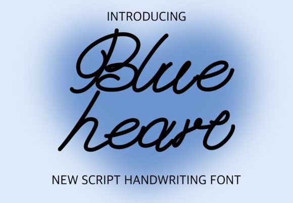 Blue Heart: A Handwritten Font for Creative Makers