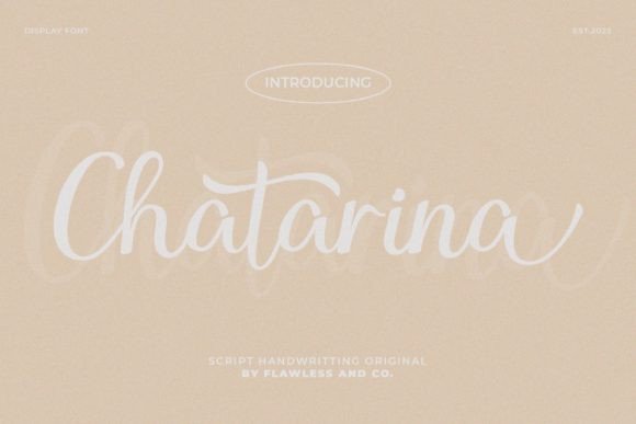 Chatarina: A Sweet and Beautiful Script Font for Your Next Campaign